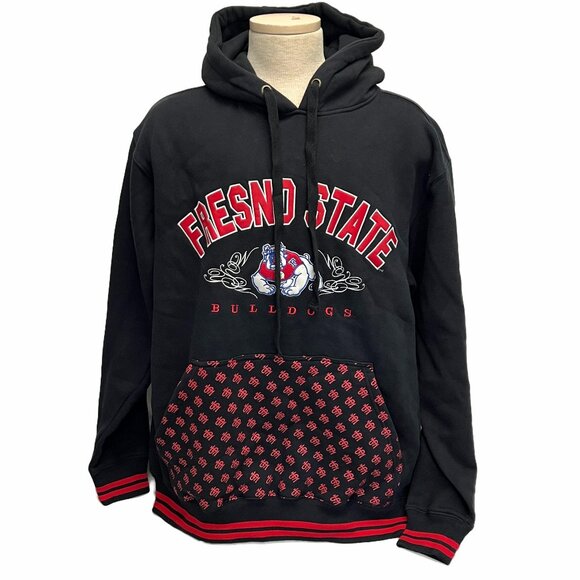 Men’s Fresno State Bulldogs Hoodie 2XL New With Tags Logo Embroidered Licensed - Picture 1 of 3